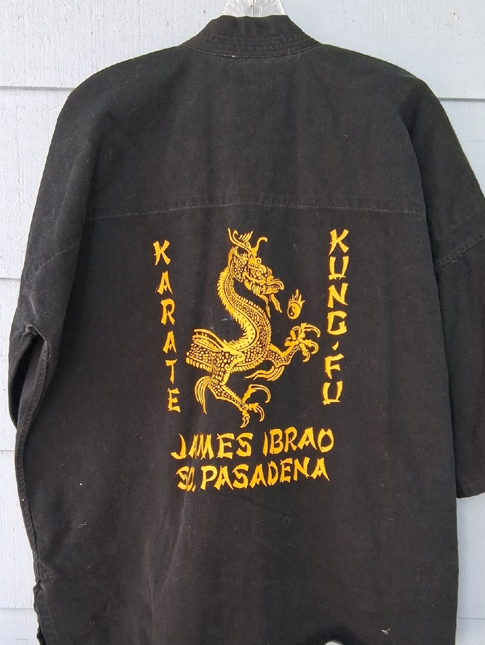 Martial Arts Jacket with Dragon Graphic